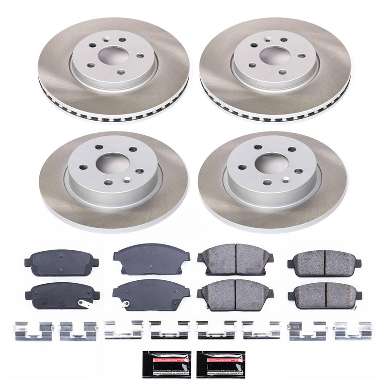 Power Stop SC6792 - Front And Rear Z17 Evolution Pad And Semi-Coated Rotor Kit vehicle fitment brake part