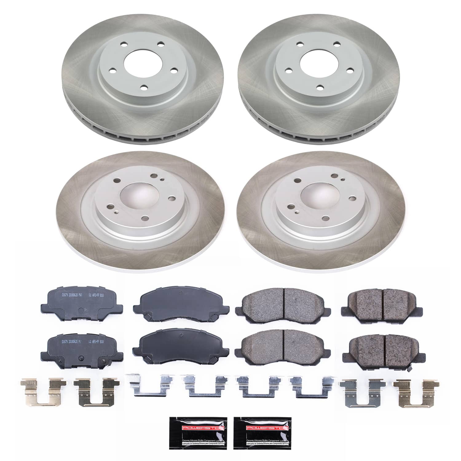 Power Stop SC6796 - Front And Rear Z17 Evolution Pad And Semi-Coated Rotor Kit vehicle fitment brake part