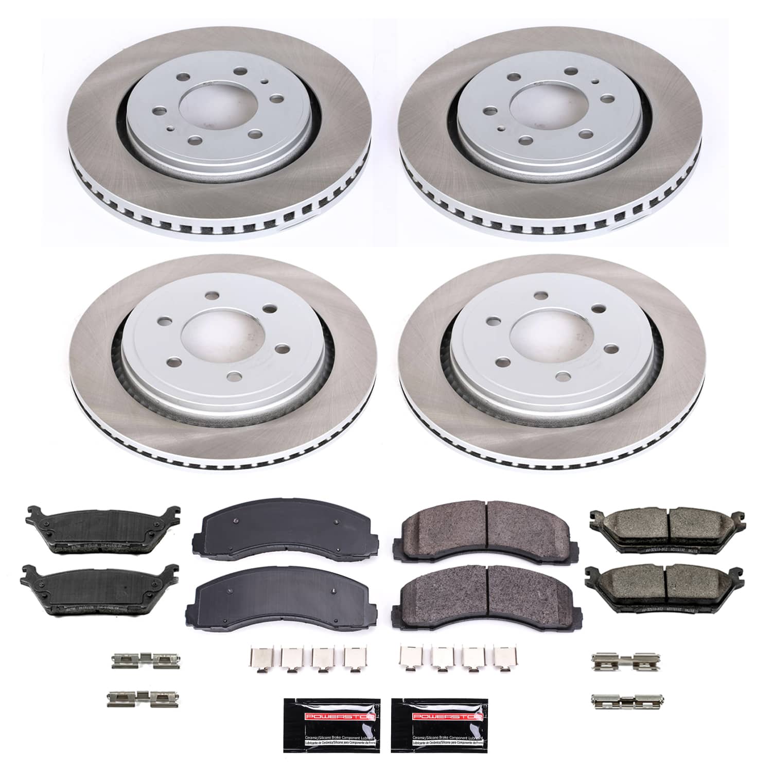 Power Stop SC6803 - Front And Rear Z17 Evolution Pad And Semi-Coated Rotor Kit vehicle fitment brake part