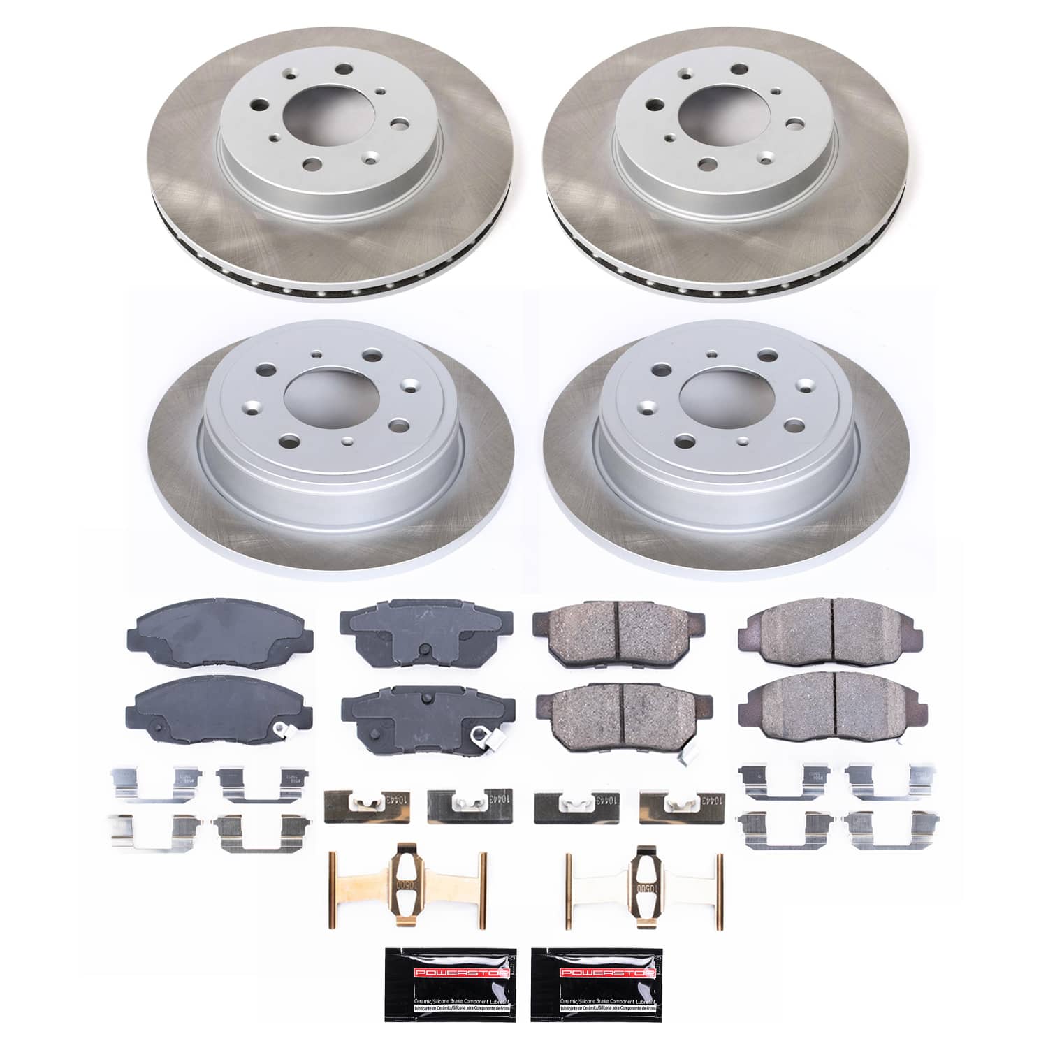 Power Stop SC691 - Front And Rear Z17 Evolution Pad And Semi-Coated Rotor Kit vehicle fitment brake part