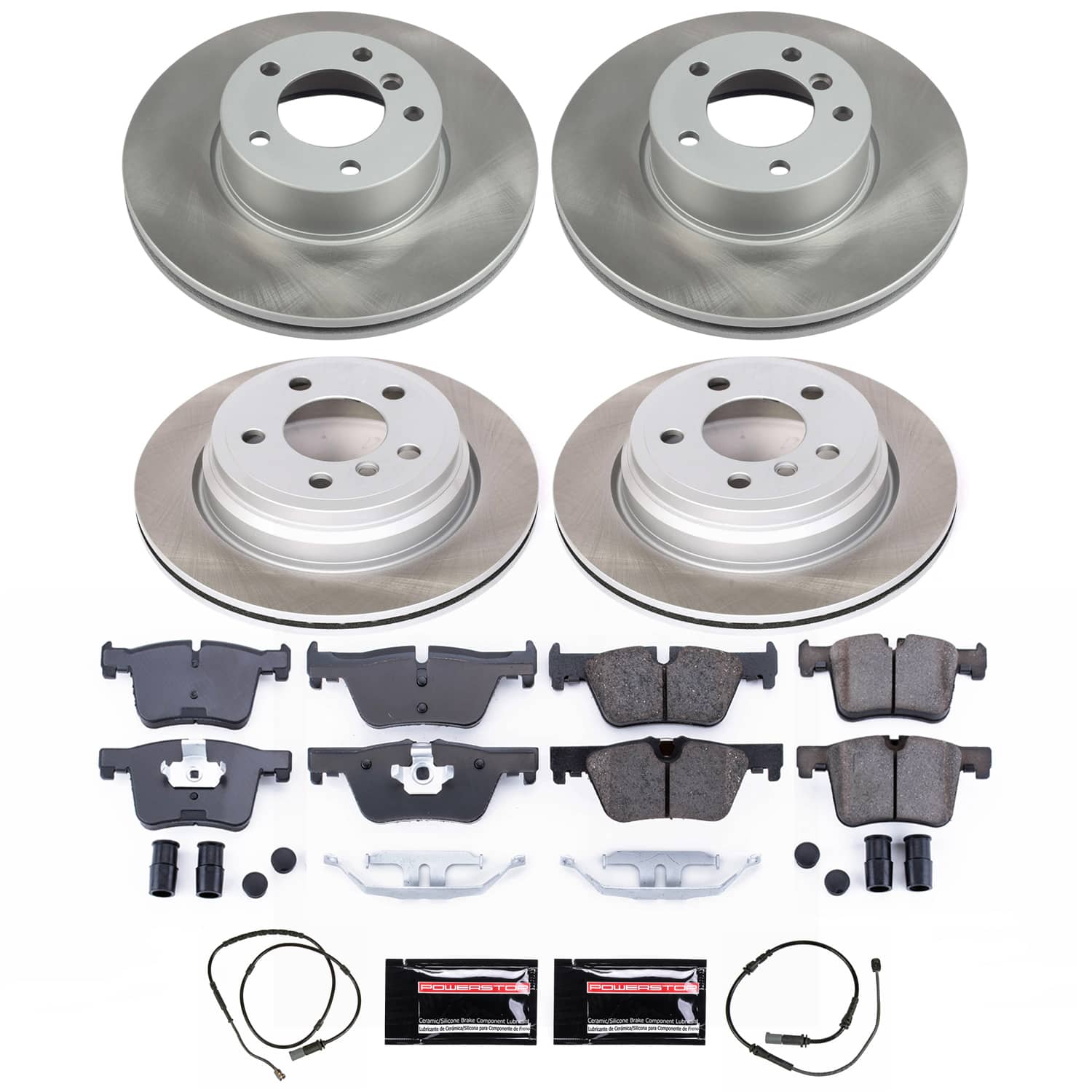 Power Stop SC6925 - Front And Rear Z17 Evolution Pad And Semi-Coated Rotor Kit vehicle fitment brake part