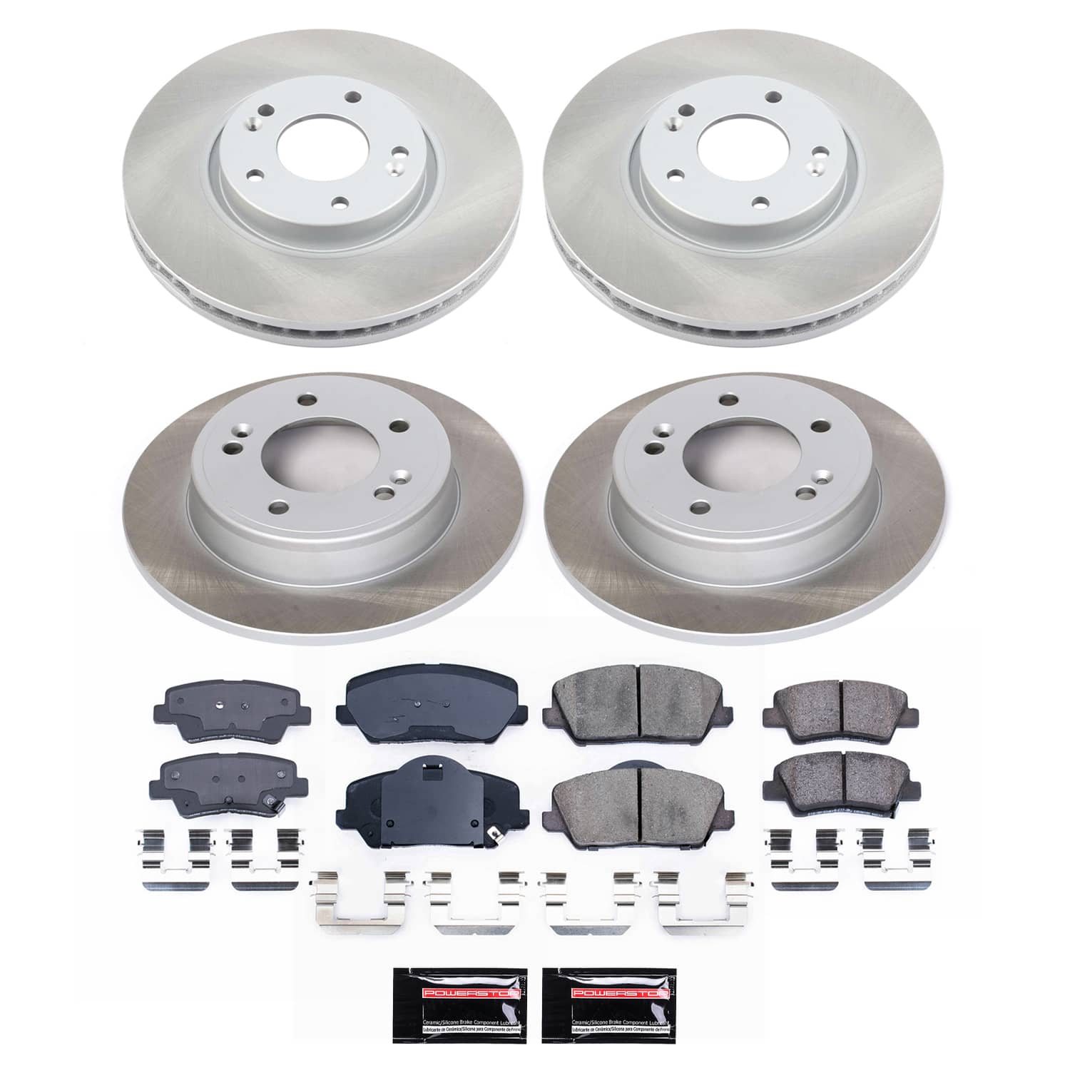 Power Stop SC6934 - Front And Rear Z17 Evolution Pad And Semi-Coated Rotor Kit vehicle fitment brake part
