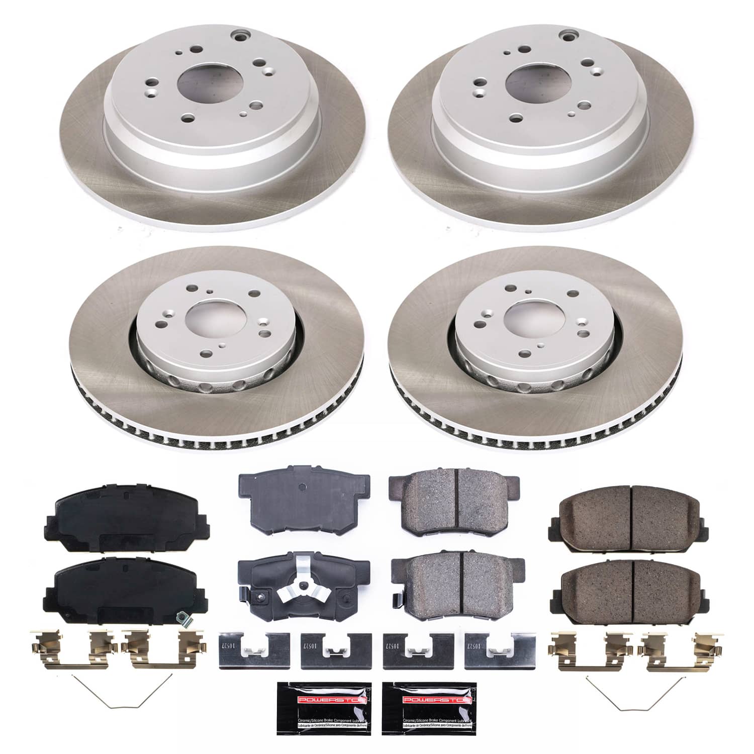 Power Stop SC6939 - Front And Rear Z17 Evolution Pad And Semi-Coated Rotor Kit vehicle fitment brake part