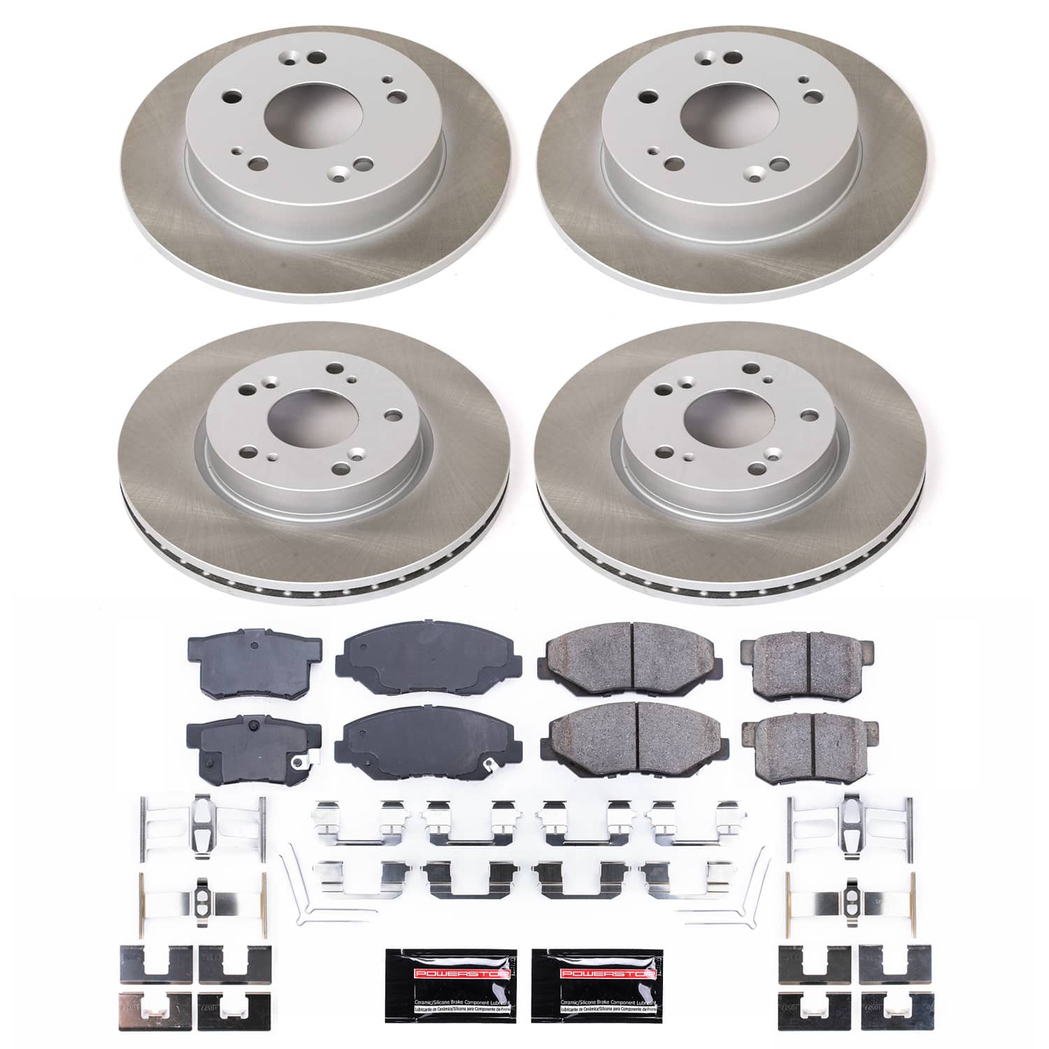Power Stop SC6942 - Front And Rear Z17 Evolution Pad And Semi-Coated Rotor Kit vehicle fitment brake part