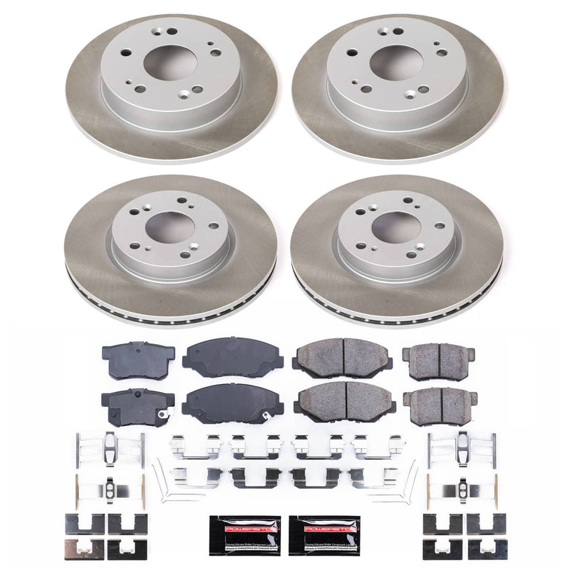 Power Stop SC6942 - Front And Rear Z17 Evolution Pad And Semi-Coated Rotor Kit vehicle fitment brake part