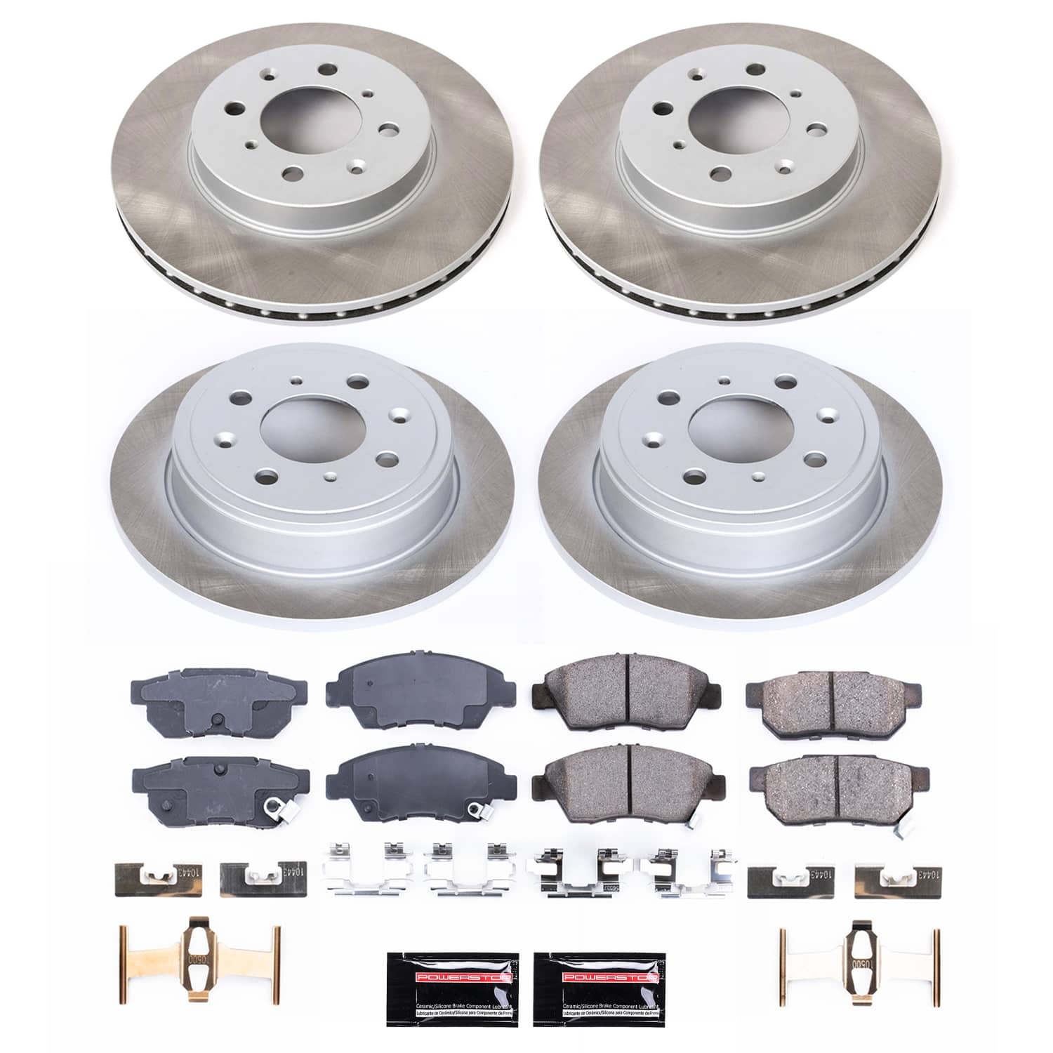 Power Stop SC695 - Front And Rear Z17 Evolution Pad And Semi-Coated Rotor Kit vehicle fitment brake part