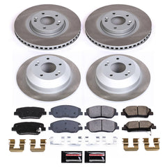 Power Stop SC6950 - Front And Rear Z17 Evolution Pad And Semi-Coated Rotor Kit vehicle fitment brake part