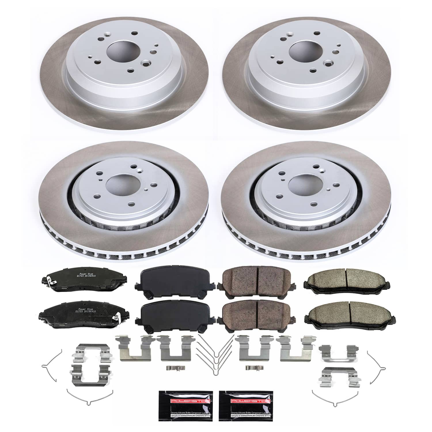 Power Stop SC6956 - Front And Rear Z17 Evolution Pad And Semi-Coated Rotor Kit vehicle fitment brake part