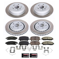 Power Stop SC6956 - Front And Rear Z17 Evolution Pad And Semi-Coated Rotor Kit vehicle fitment brake part