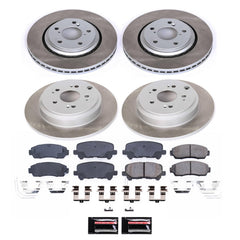 Power Stop SC6958 - Front And Rear Z17 Evolution Pad And Semi-Coated Rotor Kit vehicle fitment brake part