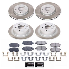Power Stop SC6960 - Front And Rear Z17 Evolution Pad And Semi-Coated Rotor Kit vehicle fitment brake part