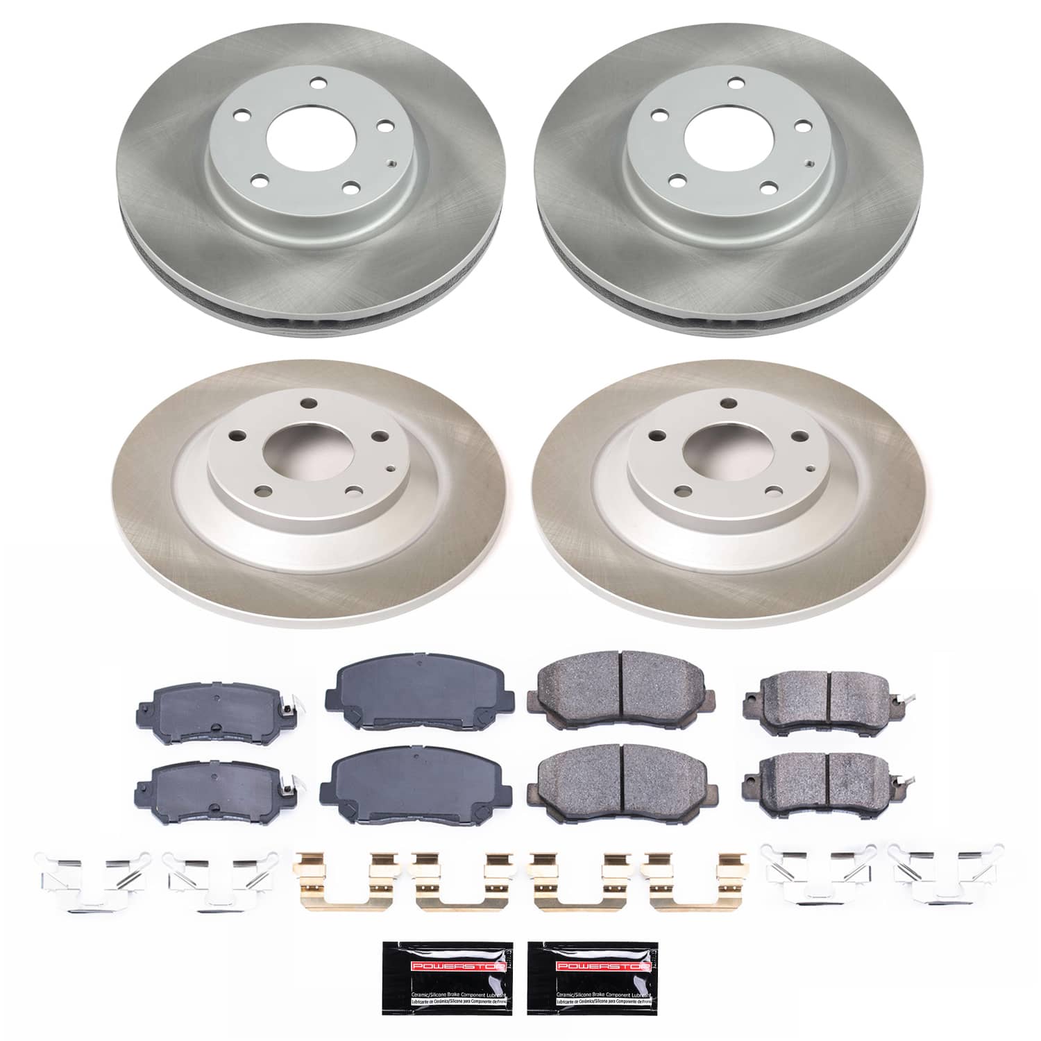Power Stop SC6965 - Front And Rear Z17 Evolution Pad And Semi-Coated Rotor Kit vehicle fitment brake part