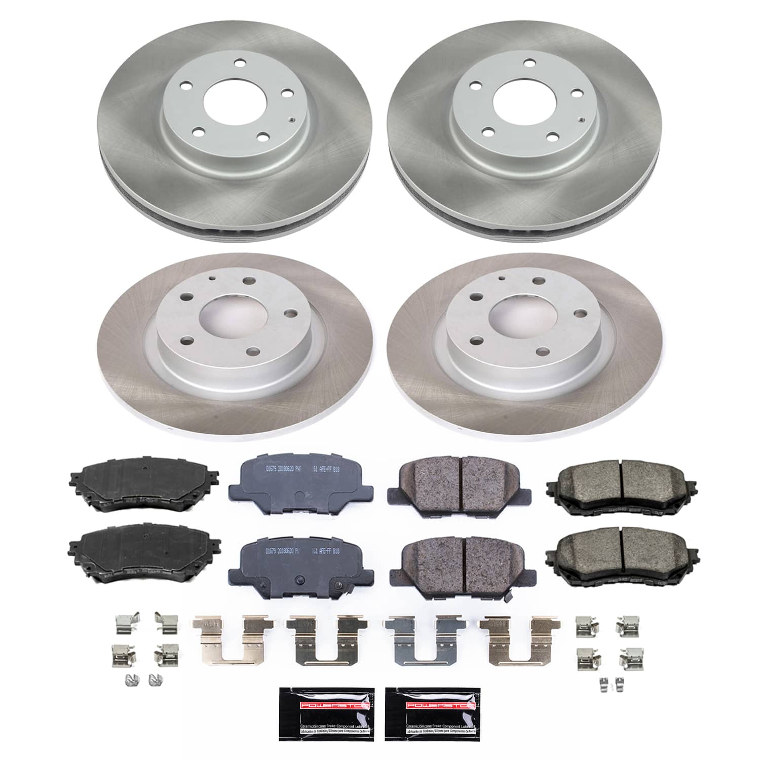 Power Stop SC6966 - Front And Rear Z17 Evolution Pad And Semi-Coated Rotor Kit vehicle fitment brake part