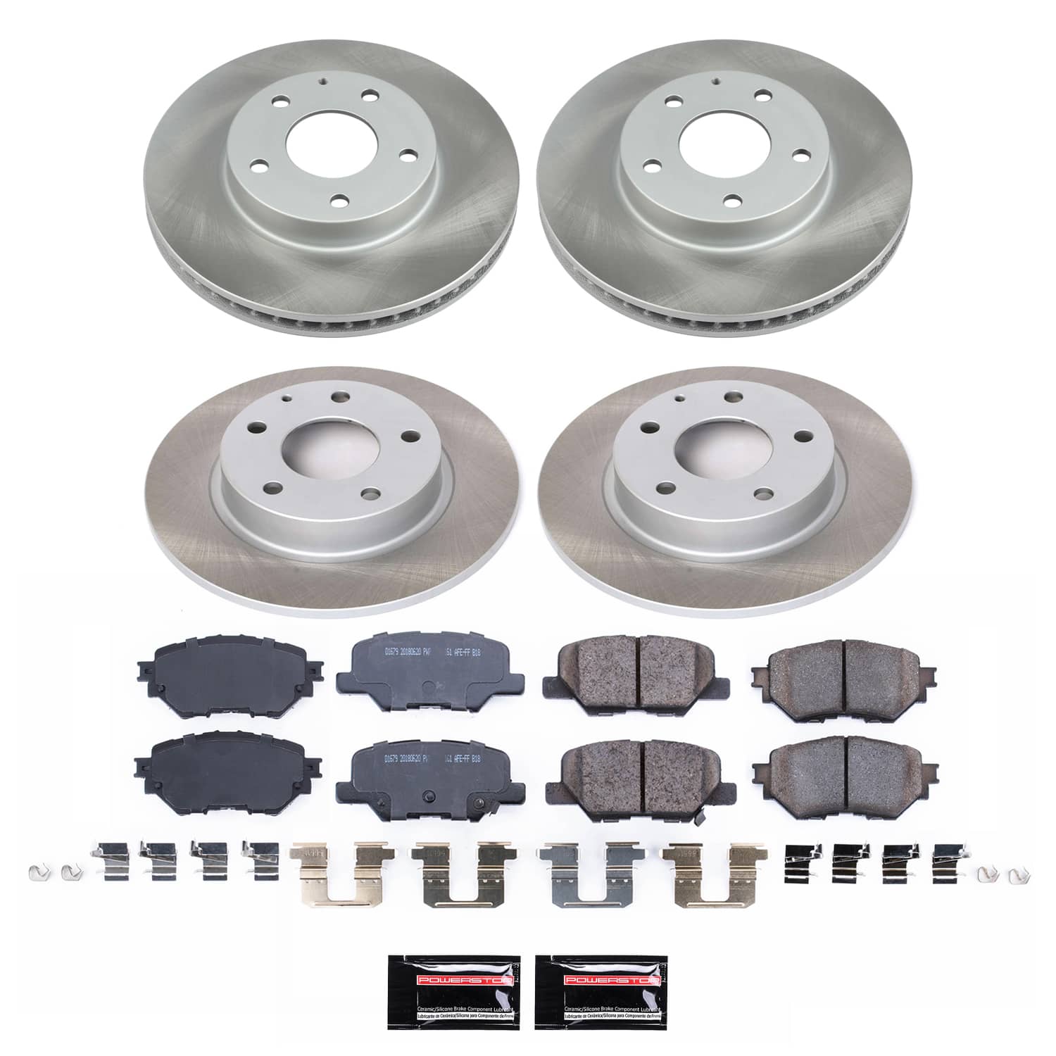 Power Stop SC6973 - Front And Rear Z17 Evolution Pad And Semi-Coated Rotor Kit vehicle fitment brake part