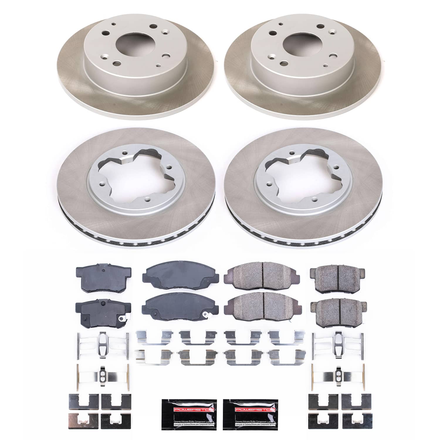 Power Stop SC698 - Front And Rear Z17 Evolution Pad And Semi-Coated Rotor Kit vehicle fitment brake part