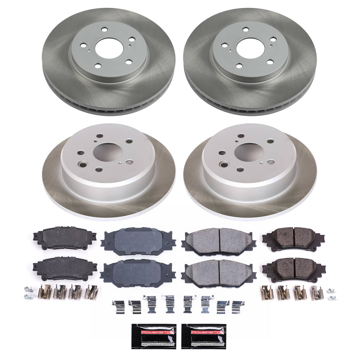 Power Stop SC6988 - Front And Rear Z17 Evolution Pad And Semi-Coated Rotor Kit vehicle fitment brake part