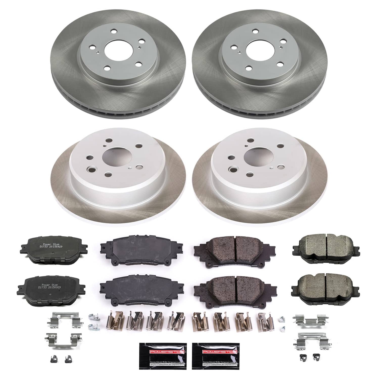 Power Stop SC6989 - Front And Rear Z17 Evolution Pad And Semi-Coated Rotor Kit vehicle fitment brake part
