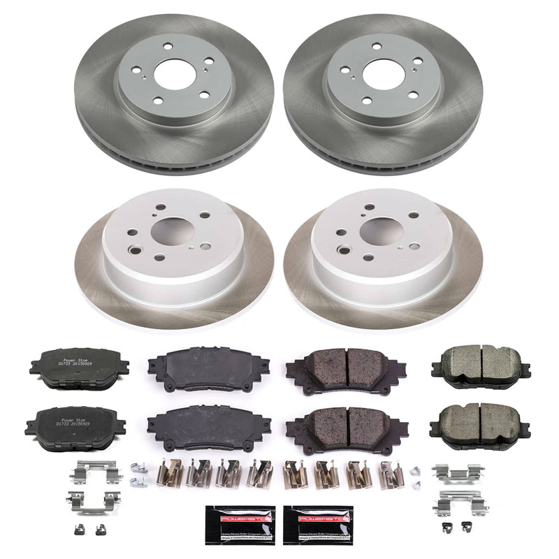 Power Stop SC6989 - Front And Rear Z17 Evolution Pad And Semi-Coated Rotor Kit vehicle fitment brake part