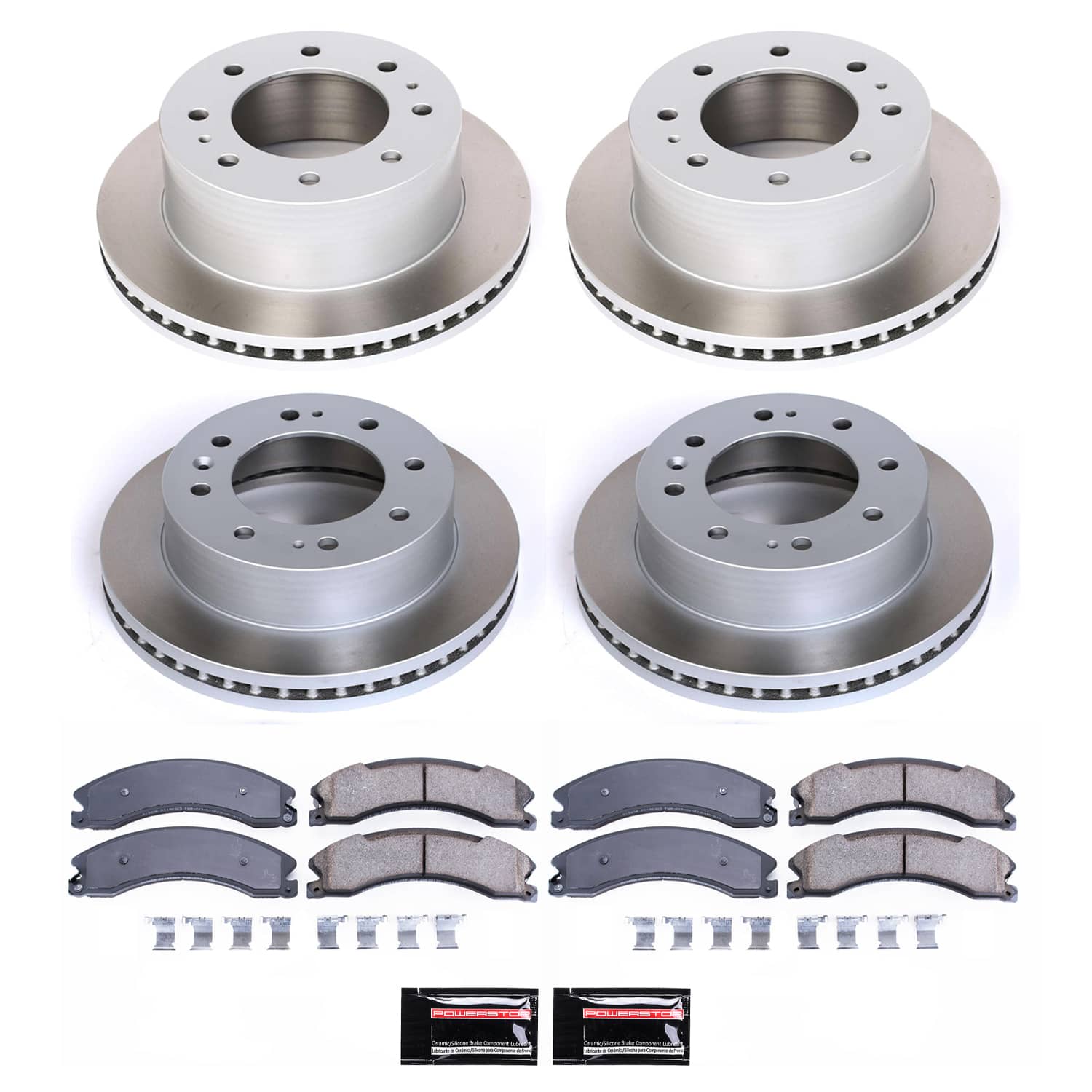 Power Stop SC6992 - Front And Rear Z17 Evolution Pad And Semi-Coated Rotor Kit vehicle fitment brake part