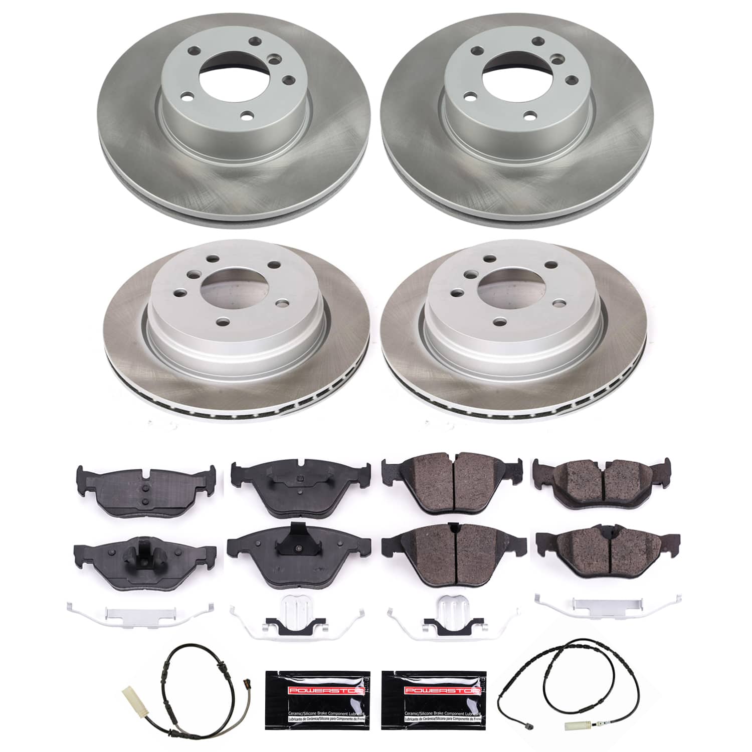 Power Stop SC7024 - Front And Rear Z17 Evolution Pad And Semi-Coated Rotor Kit vehicle fitment brake part
