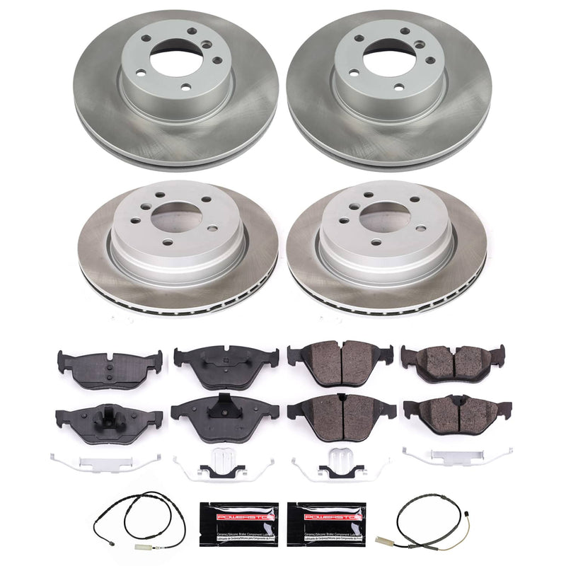 Power Stop SC7025 - Front And Rear Z17 Evolution Pad And Semi-Coated Rotor Kit vehicle fitment brake part