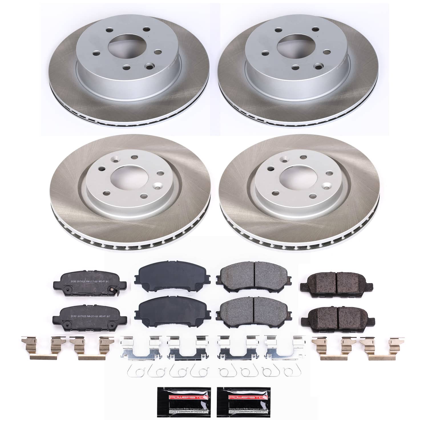 Power Stop SC7035 - Front And Rear Z17 Evolution Pad And Semi-Coated Rotor Kit vehicle fitment brake part