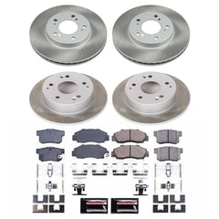 Power Stop SC707 - Front And Rear Z17 Evolution Pad And Semi-Coated Rotor Kit vehicle fitment brake part