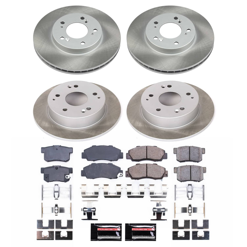 Power Stop SC707 - Front And Rear Z17 Evolution Pad And Semi-Coated Rotor Kit vehicle fitment brake part