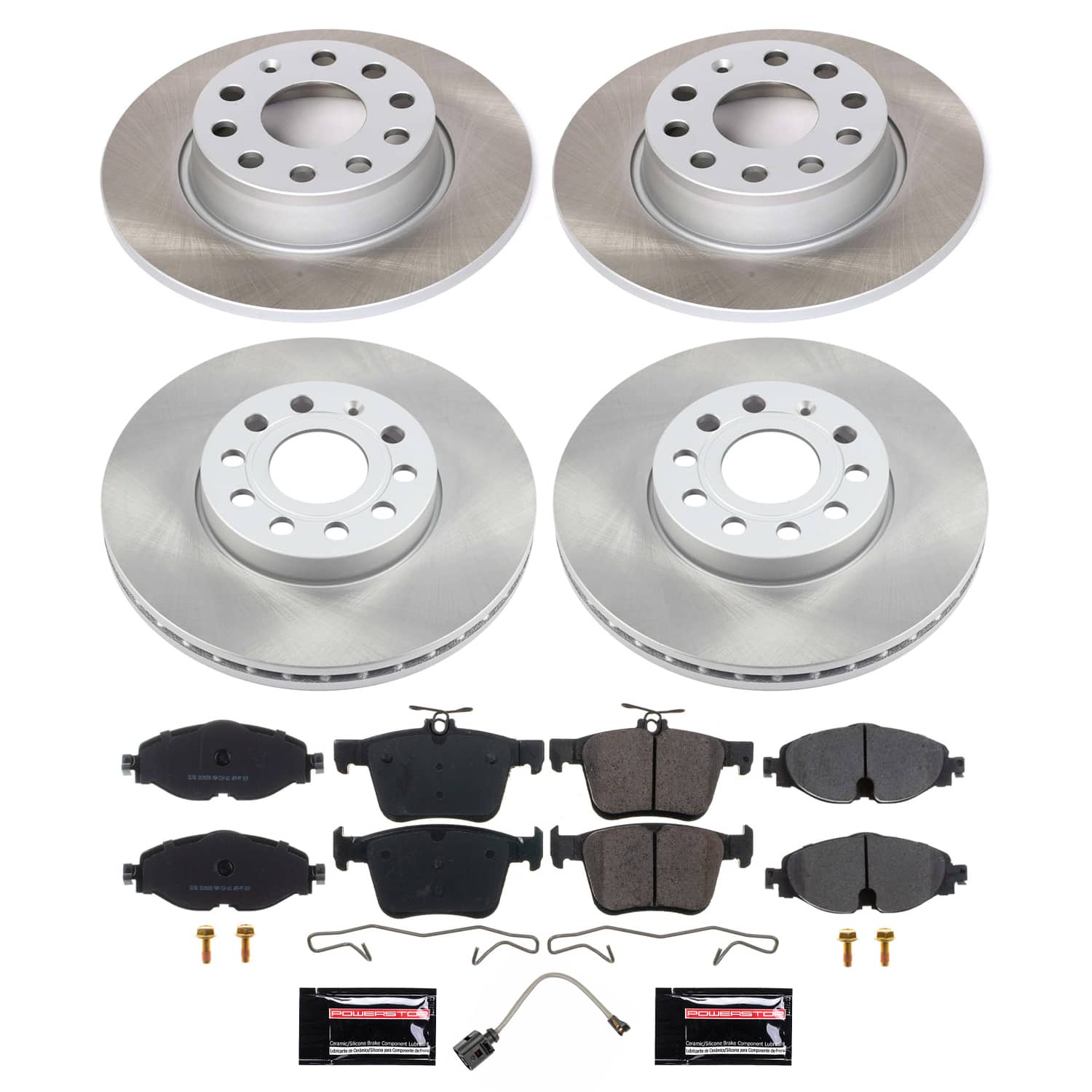 Power Stop SC7111 - Front And Rear Z17 Evolution Pad And Semi-Coated Rotor Kit vehicle fitment brake part