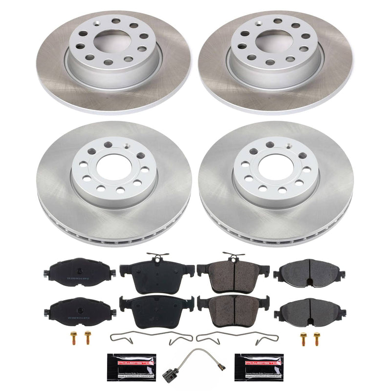 Power Stop SC7111 - Front And Rear Z17 Evolution Pad And Semi-Coated Rotor Kit vehicle fitment brake part