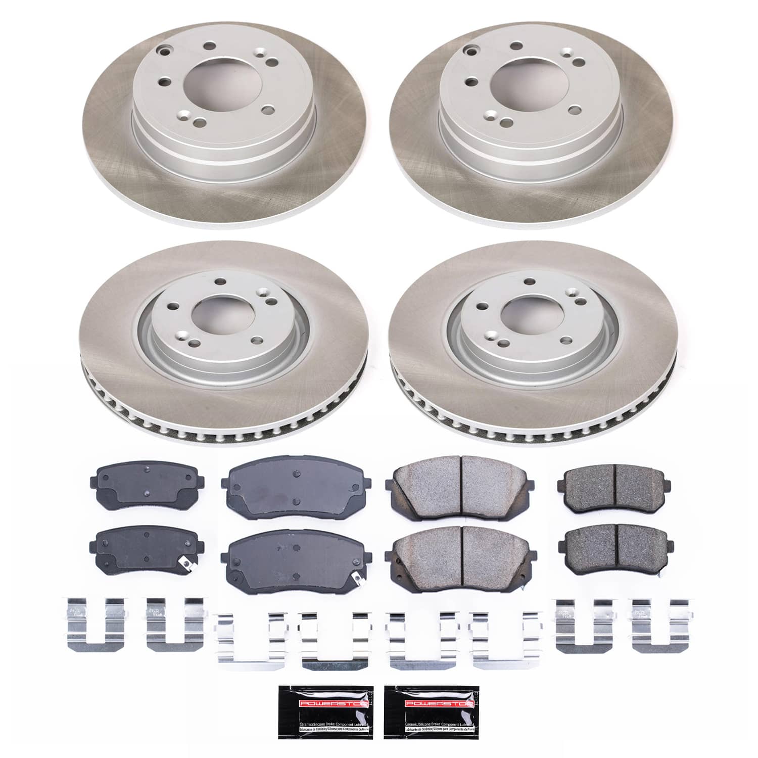 Power Stop SC7113 - Front And Rear Z17 Evolution Pad And Semi-Coated Rotor Kit vehicle fitment brake part