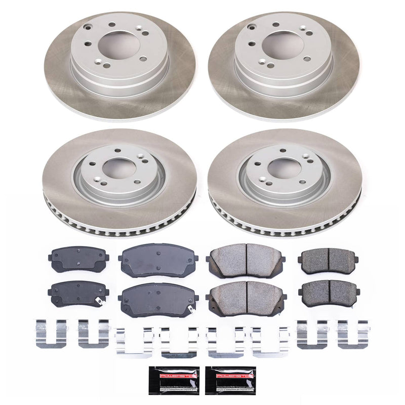 Power Stop SC7113 - Front And Rear Z17 Evolution Pad And Semi-Coated Rotor Kit vehicle fitment brake part