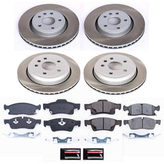 Power Stop SC7136 - Front And Rear Z17 Evolution Pad And Semi-Coated Rotor Kit vehicle fitment brake part