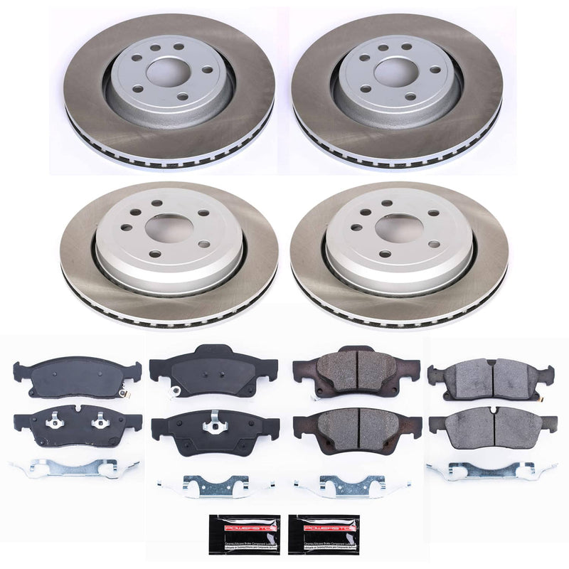 Power Stop SC7136 - Front And Rear Z17 Evolution Pad And Semi-Coated Rotor Kit vehicle fitment brake part