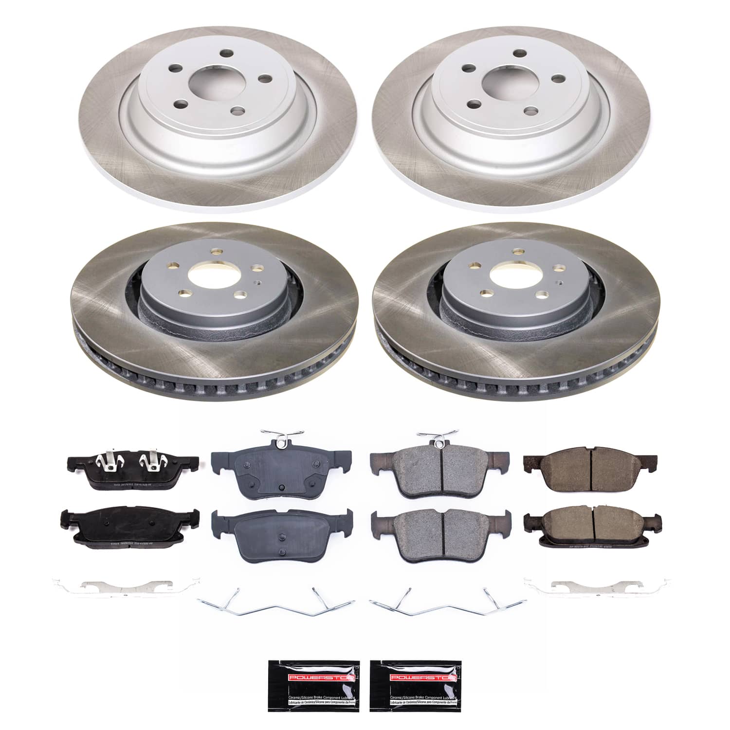 Power Stop SC7231 - Front And Rear Z17 Evolution Pad And Semi-Coated Rotor Kit vehicle fitment brake part