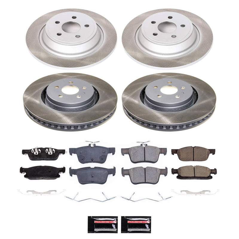 Power Stop SC7231 - Front And Rear Z17 Evolution Pad And Semi-Coated Rotor Kit vehicle fitment brake part