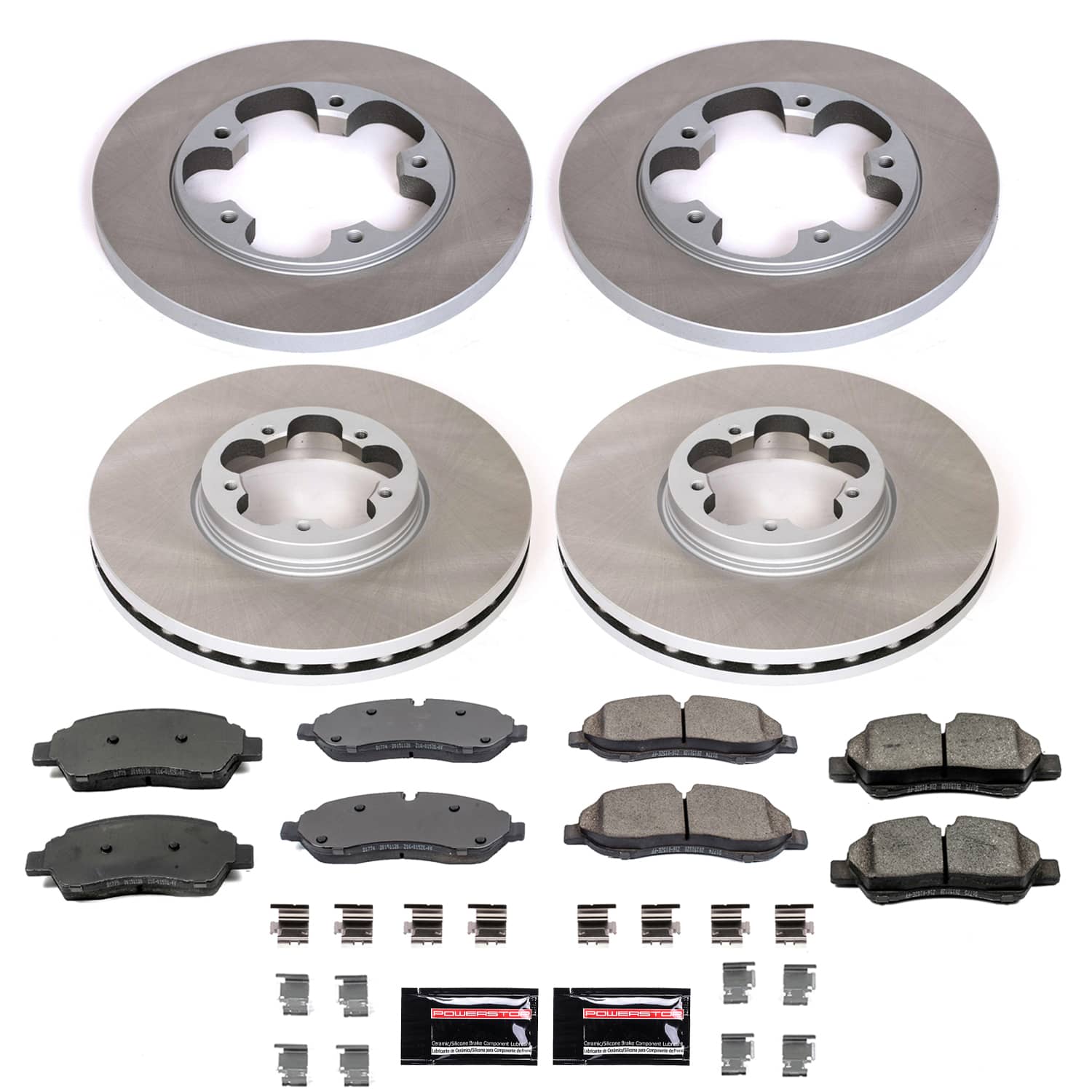 Power Stop SC7235 - Front And Rear Z17 Evolution Pad And Semi-Coated Rotor Kit vehicle fitment brake part