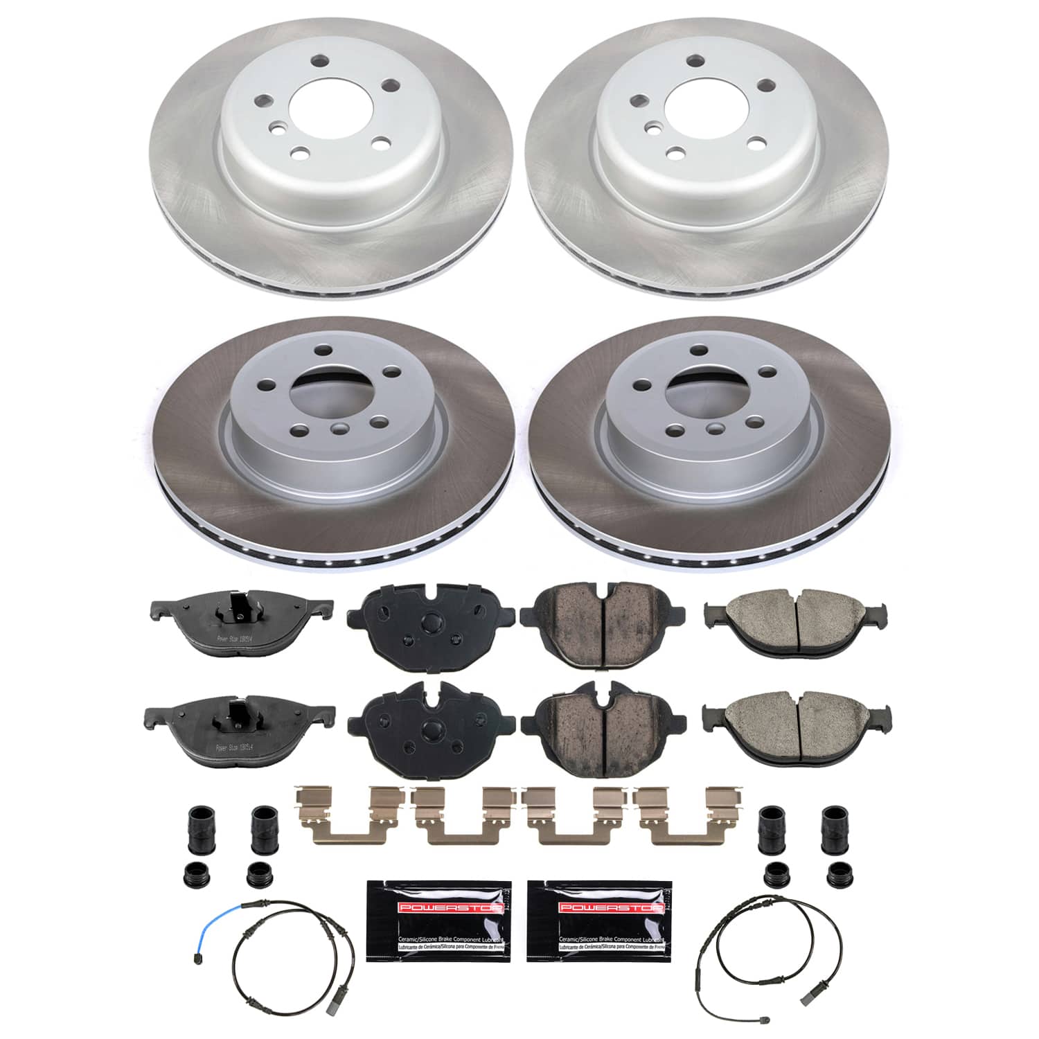 Power Stop SC7236 - Front And Rear Z17 Evolution Pad And Semi-Coated Rotor Kit vehicle fitment brake part