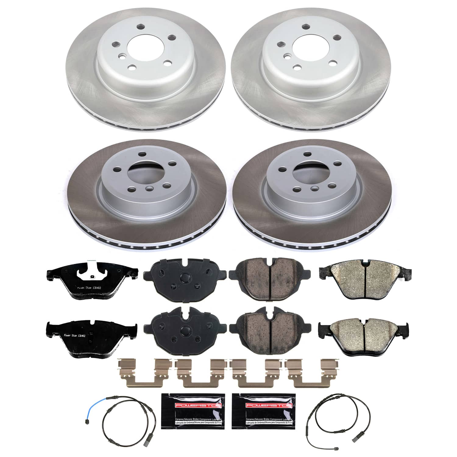Power Stop SC7237 - Front And Rear Z17 Evolution Pad And Semi-Coated Rotor Kit vehicle fitment brake part