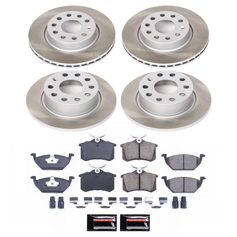 Power Stop SC7242 - Front And Rear Z17 Evolution Pad And Semi-Coated Rotor Kit vehicle fitment brake part