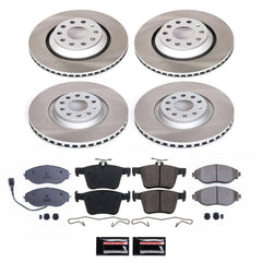 Power Stop SC7253 - Front And Rear Z17 Evolution Pad And Semi-Coated Rotor Kit vehicle fitment brake part