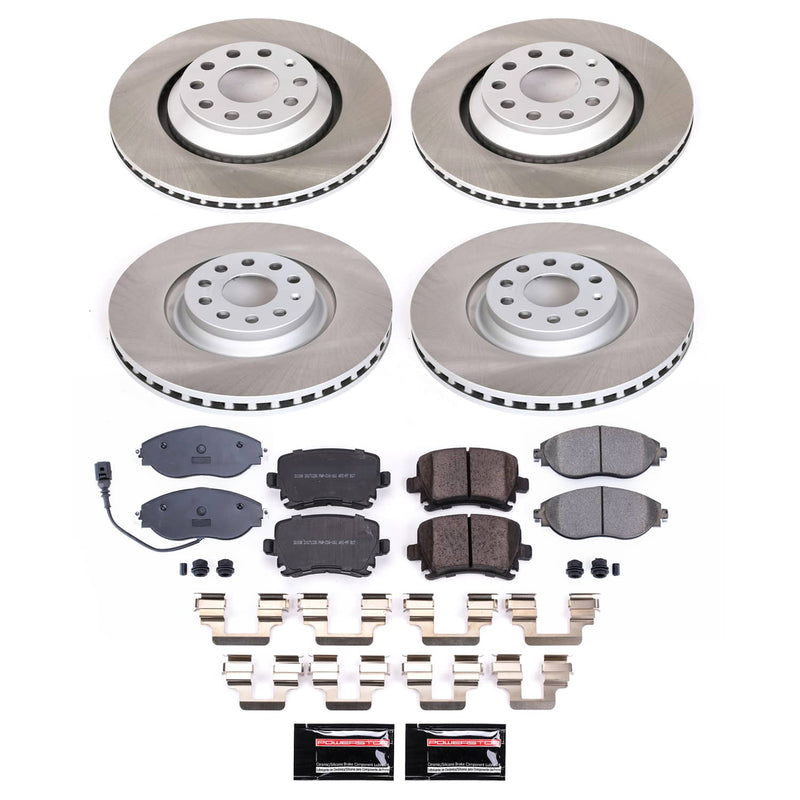Power Stop SC7254 - Front And Rear Z17 Evolution Pad And Semi-Coated Rotor Kit vehicle fitment brake part
