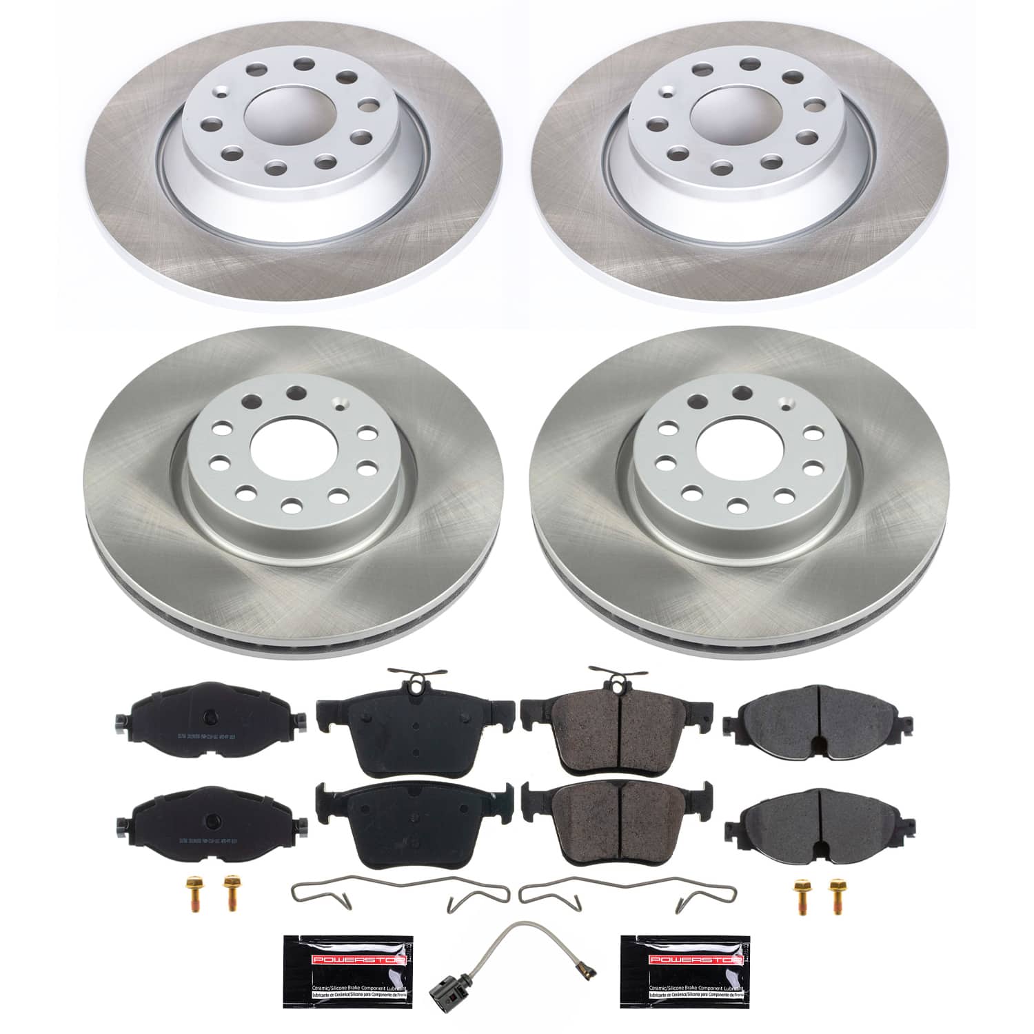 Power Stop SC7278 - Front And Rear Z17 Evolution Pad And Semi-Coated Rotor Kit vehicle fitment brake part