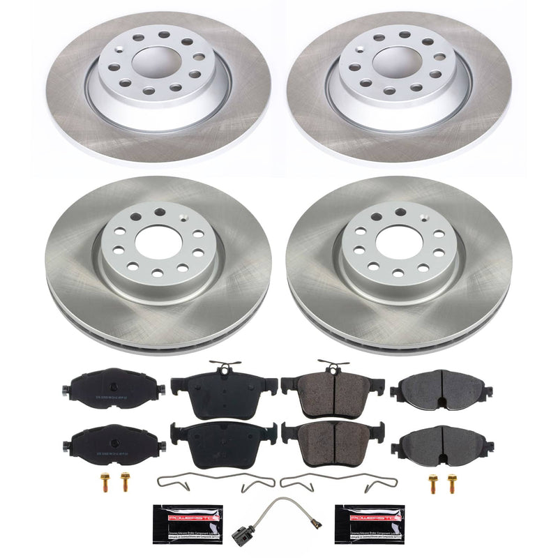 Power Stop SC7278 - Front And Rear Z17 Evolution Pad And Semi-Coated Rotor Kit vehicle fitment brake part