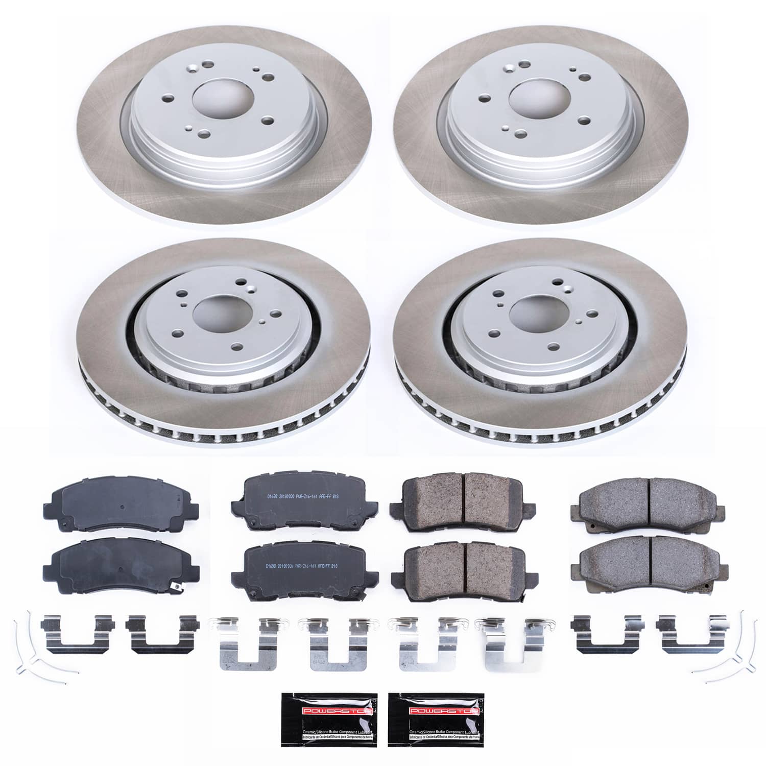 Power Stop SC7284 - Front And Rear Z17 Evolution Pad And Semi-Coated Rotor Kit vehicle fitment brake part