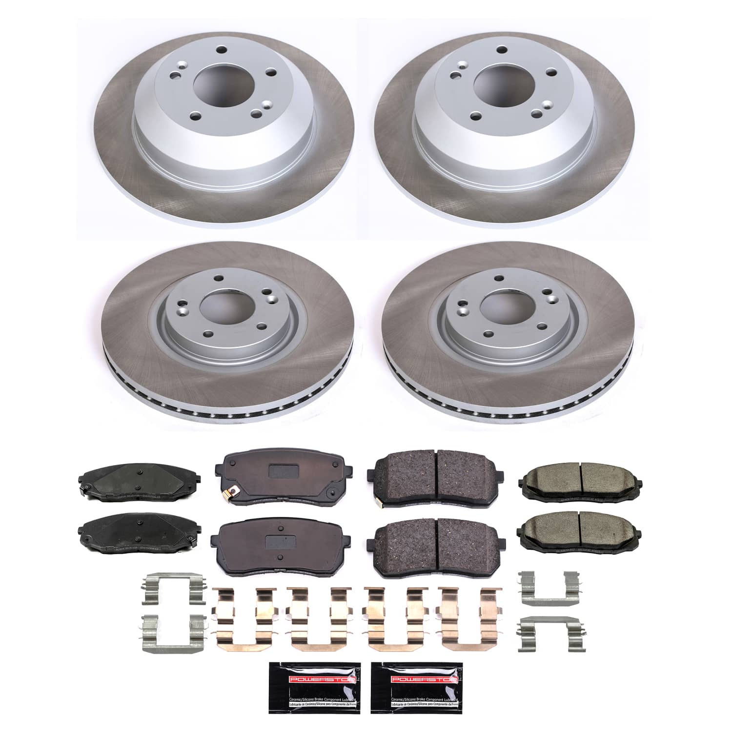 Power Stop SC7286 - Front And Rear Z17 Evolution Pad And Semi-Coated Rotor Kit vehicle fitment brake part