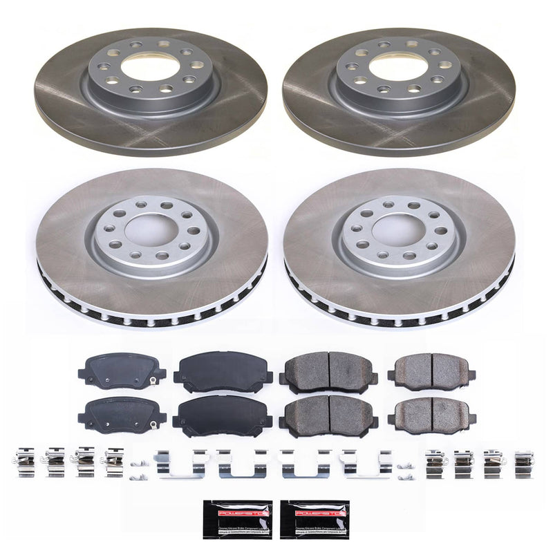 Power Stop SC7288 - Front And Rear Z17 Evolution Pad And Semi-Coated Rotor Kit vehicle fitment brake part