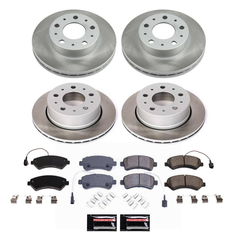 Power Stop SC7304 - Front And Rear Z17 Evolution Pad And Semi-Coated Rotor Kit vehicle fitment brake part