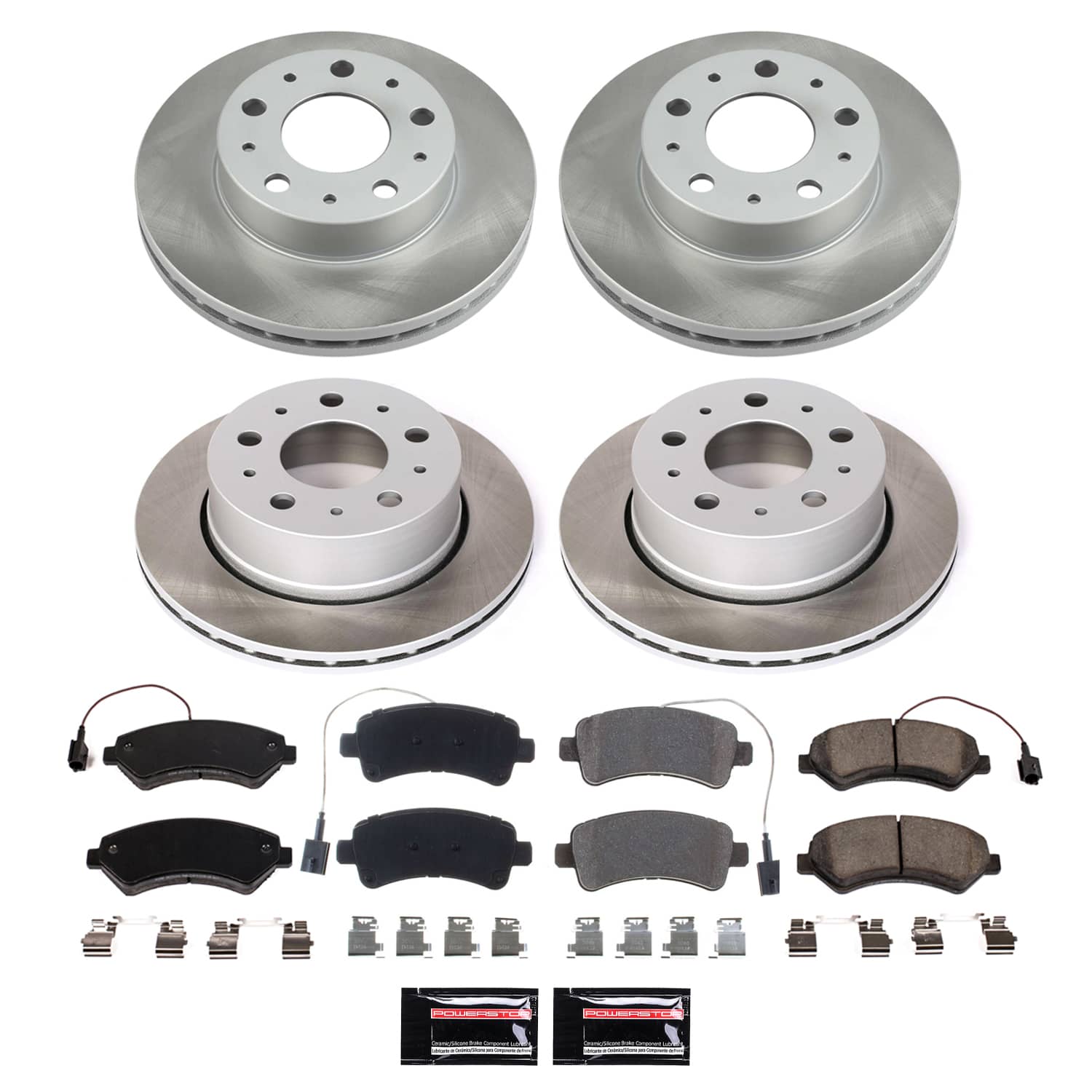 Power Stop SC7305 - Front And Rear Z17 Evolution Pad And Semi-Coated Rotor Kit vehicle fitment brake part