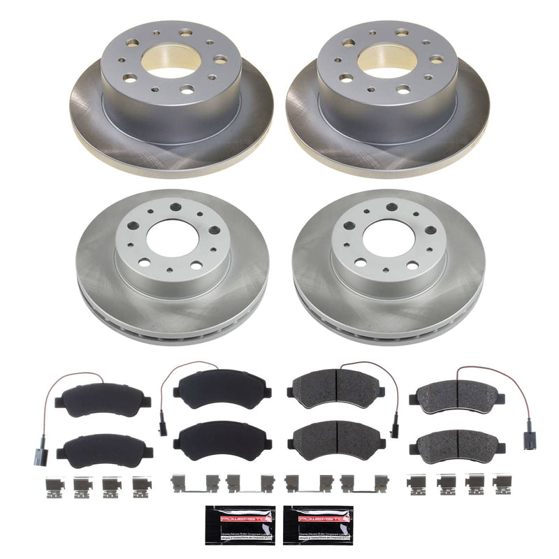 Power Stop SC7308 - Front And Rear Z17 Evolution Pad And Semi-Coated Rotor Kit vehicle fitment brake part